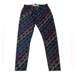 Celebrate together pride Rainbow hearts leggings